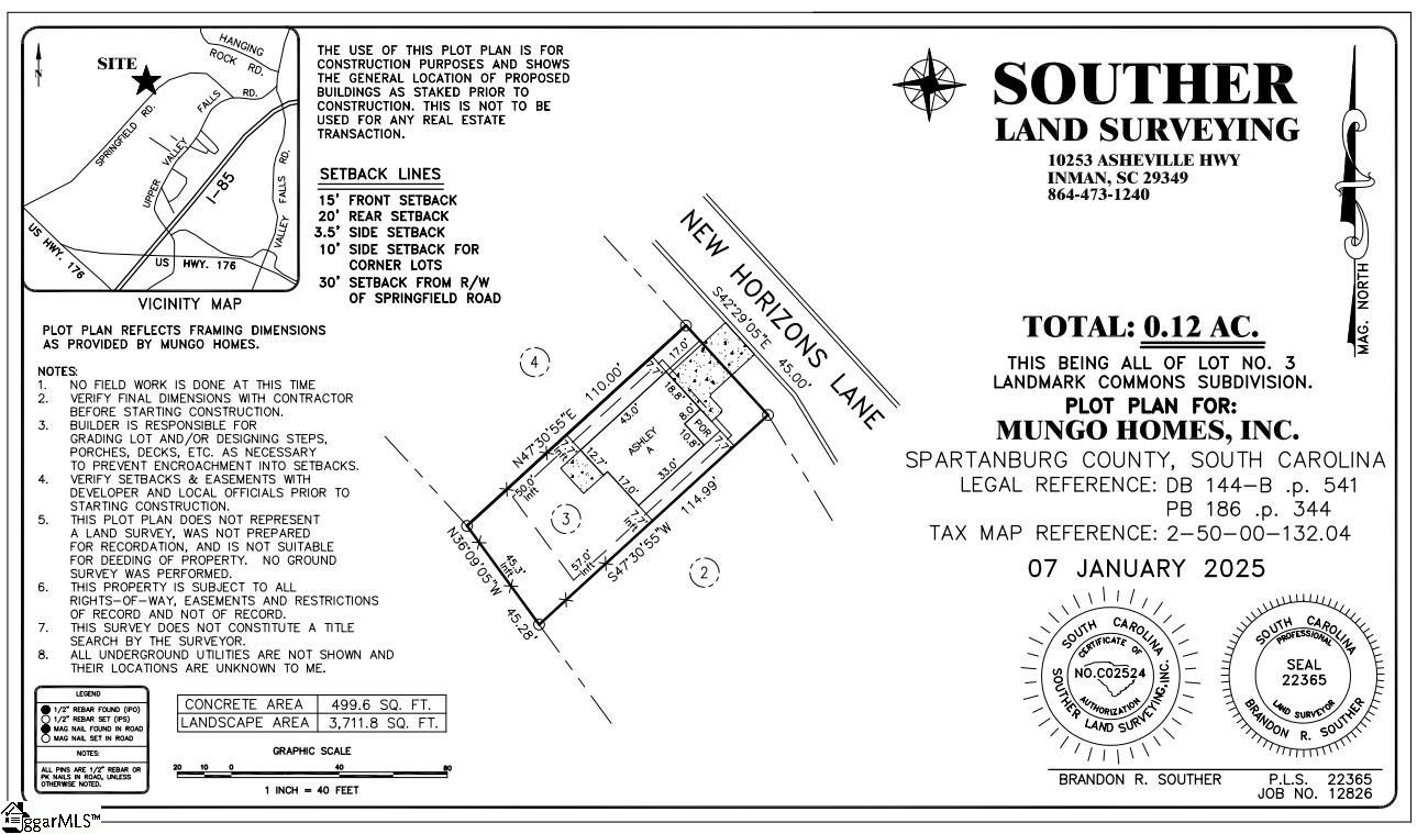 7011 New Horizons Lane UNIT Lot 3 Boiling Springs, SC 29316