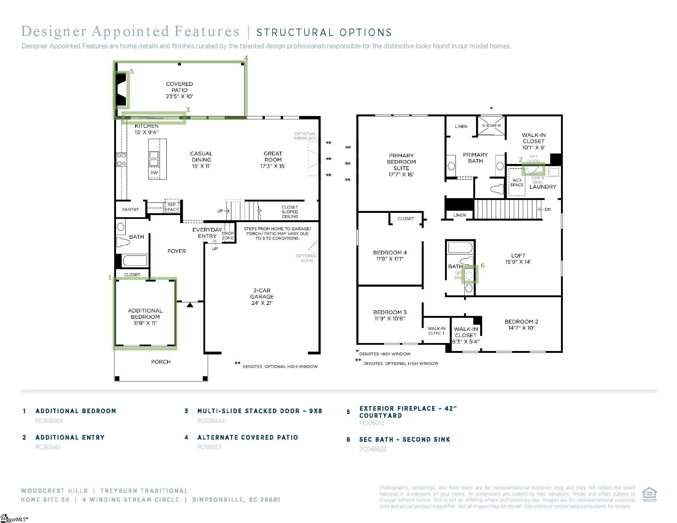 108 Winding Stream Circle UNIT Lot 24 Treyburn Traditional Simpsonville, SC 29681