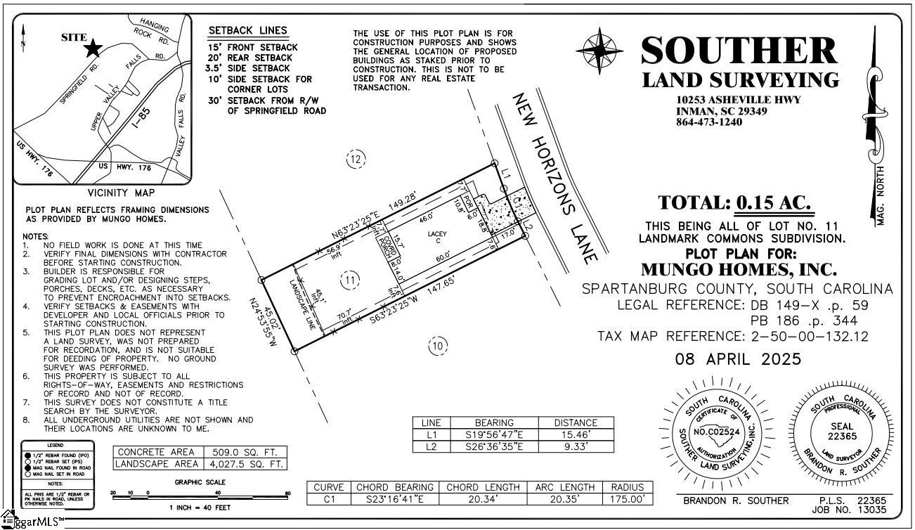 7039 New Horizons Lane UNIT Lot 11 Boiling Springs, SC 29316
