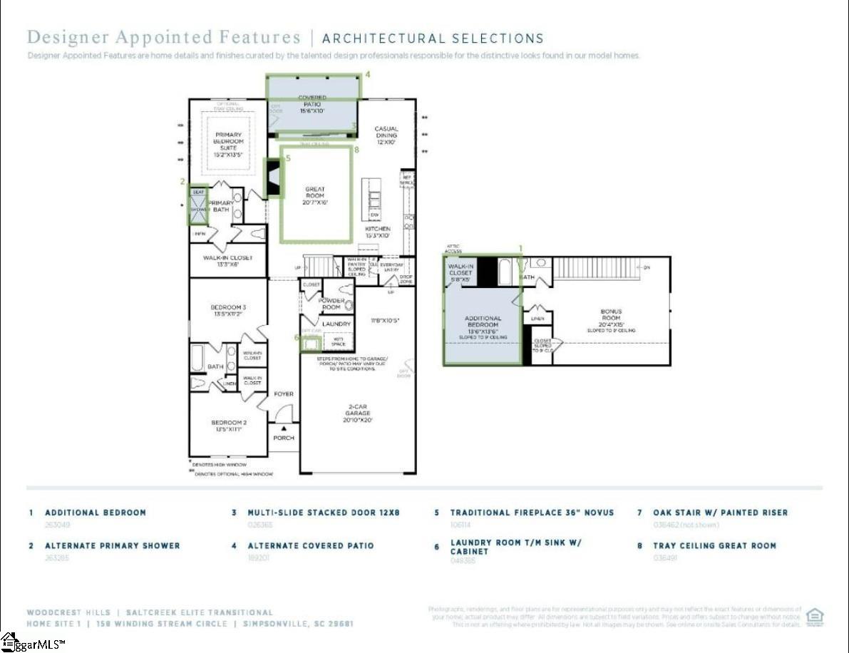 158 Winding Stream Circle UNIT Lot 1 Saltcreek Elite Transitional Simpsonville, SC 29681