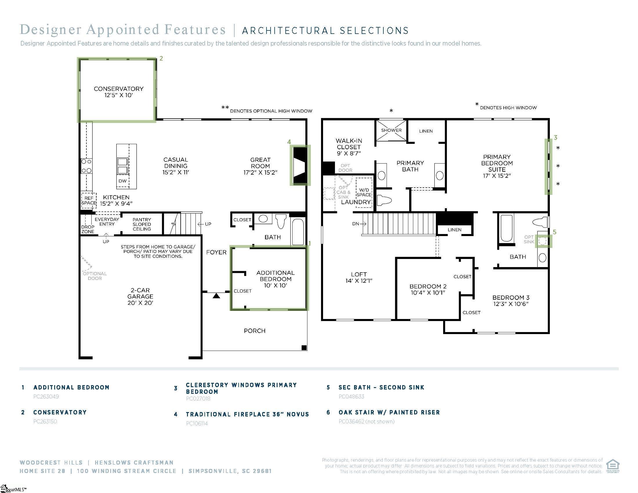 100 Winding Stream Circle UNIT Lot 28 Henslows Craftsman Simpsonville, SC 29681
