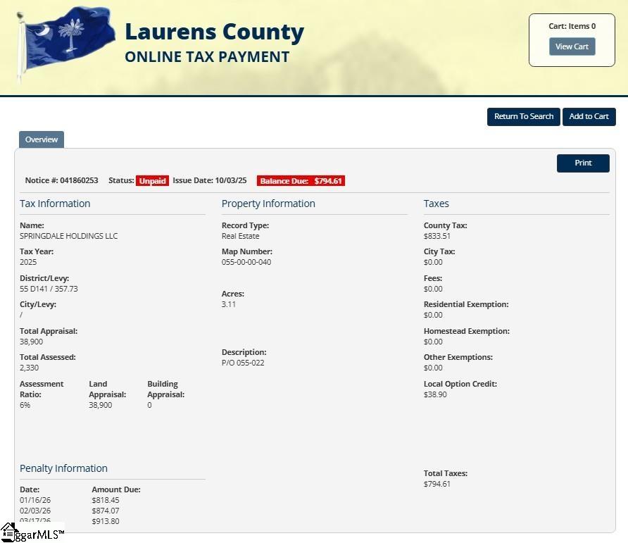 17530 S Highway Laurens, SC 29645-0000