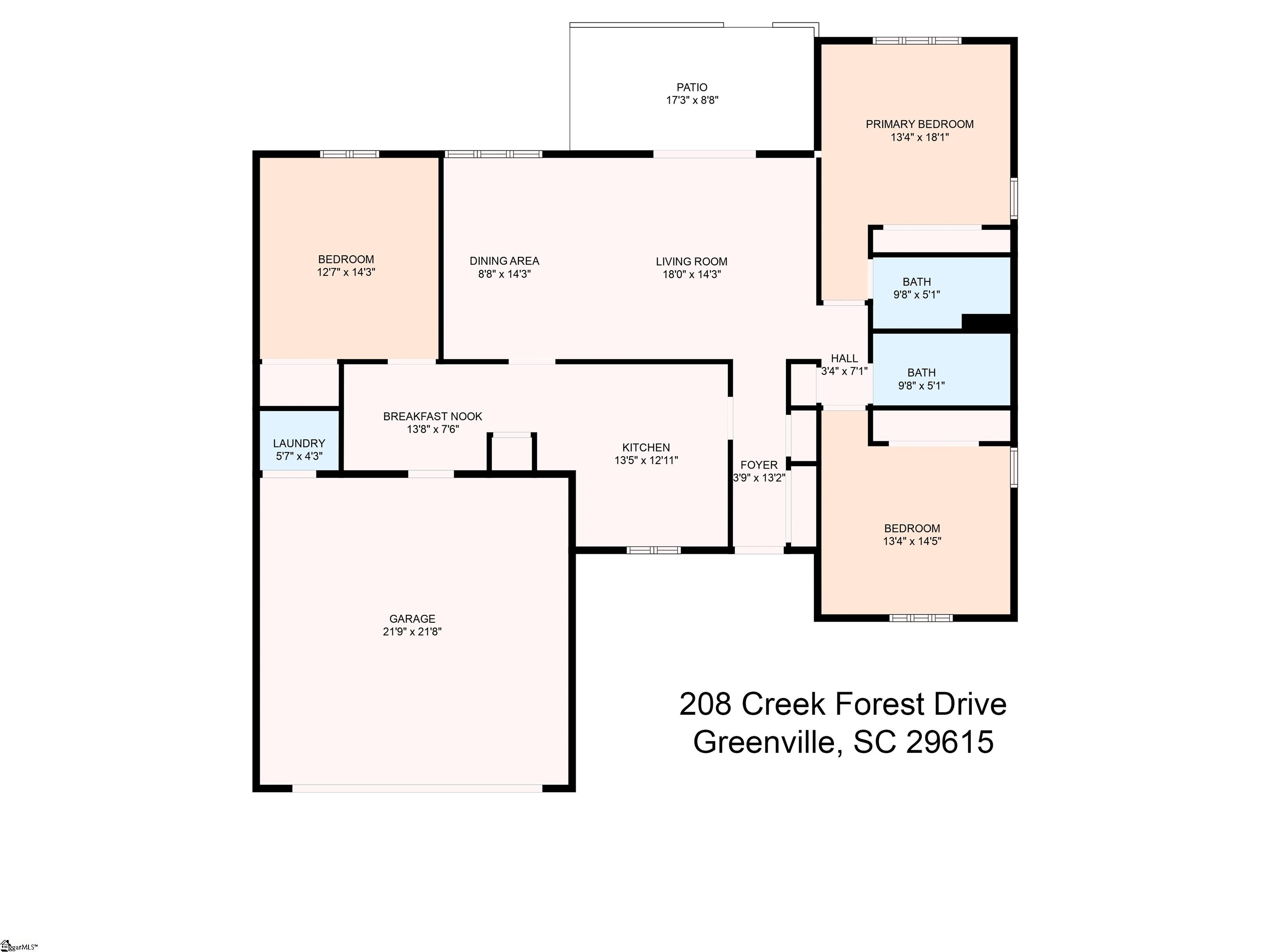 208 Creek Forest Drive Greenville, SC 29615-5302