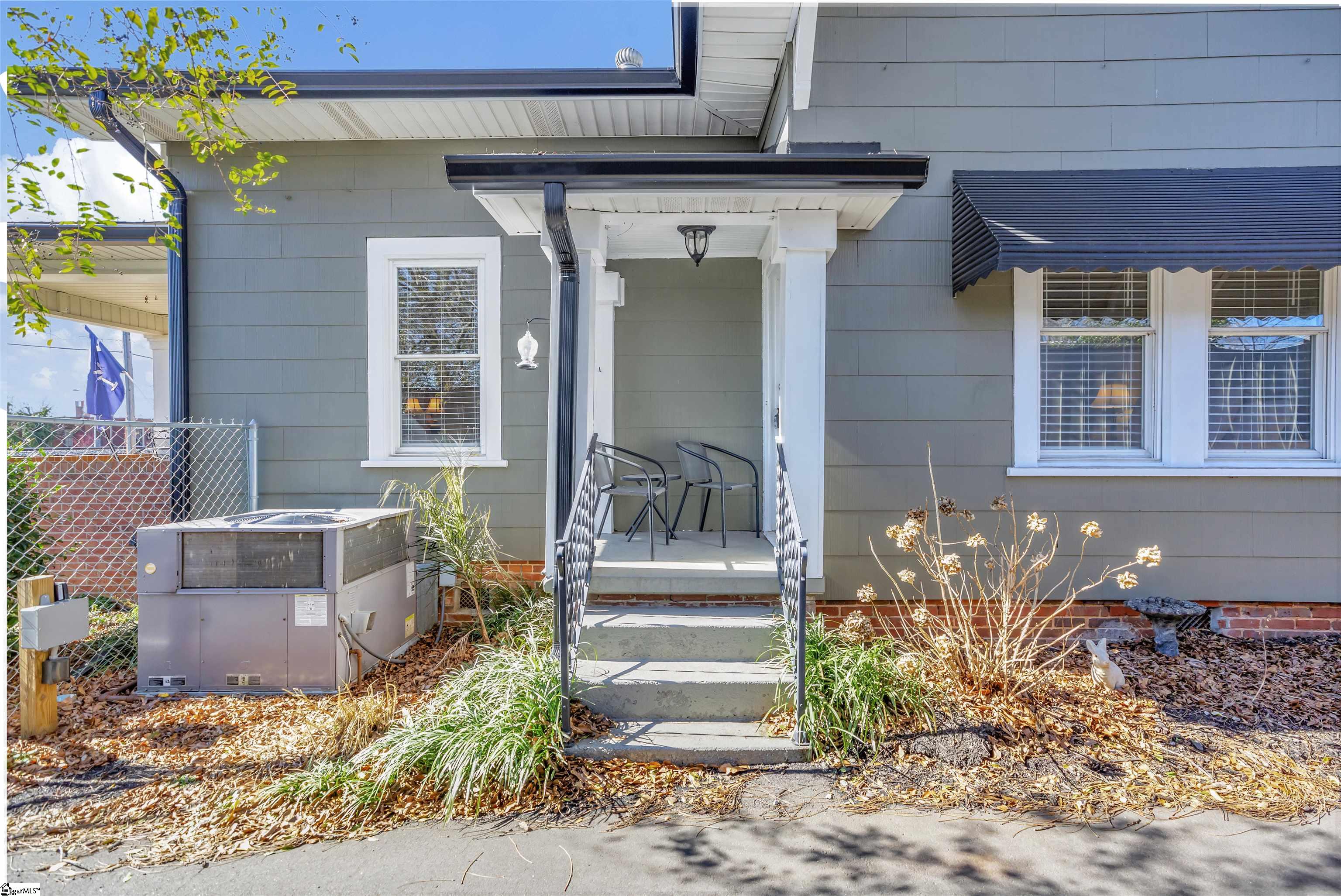 The private porch that leads to the primary bedroom.