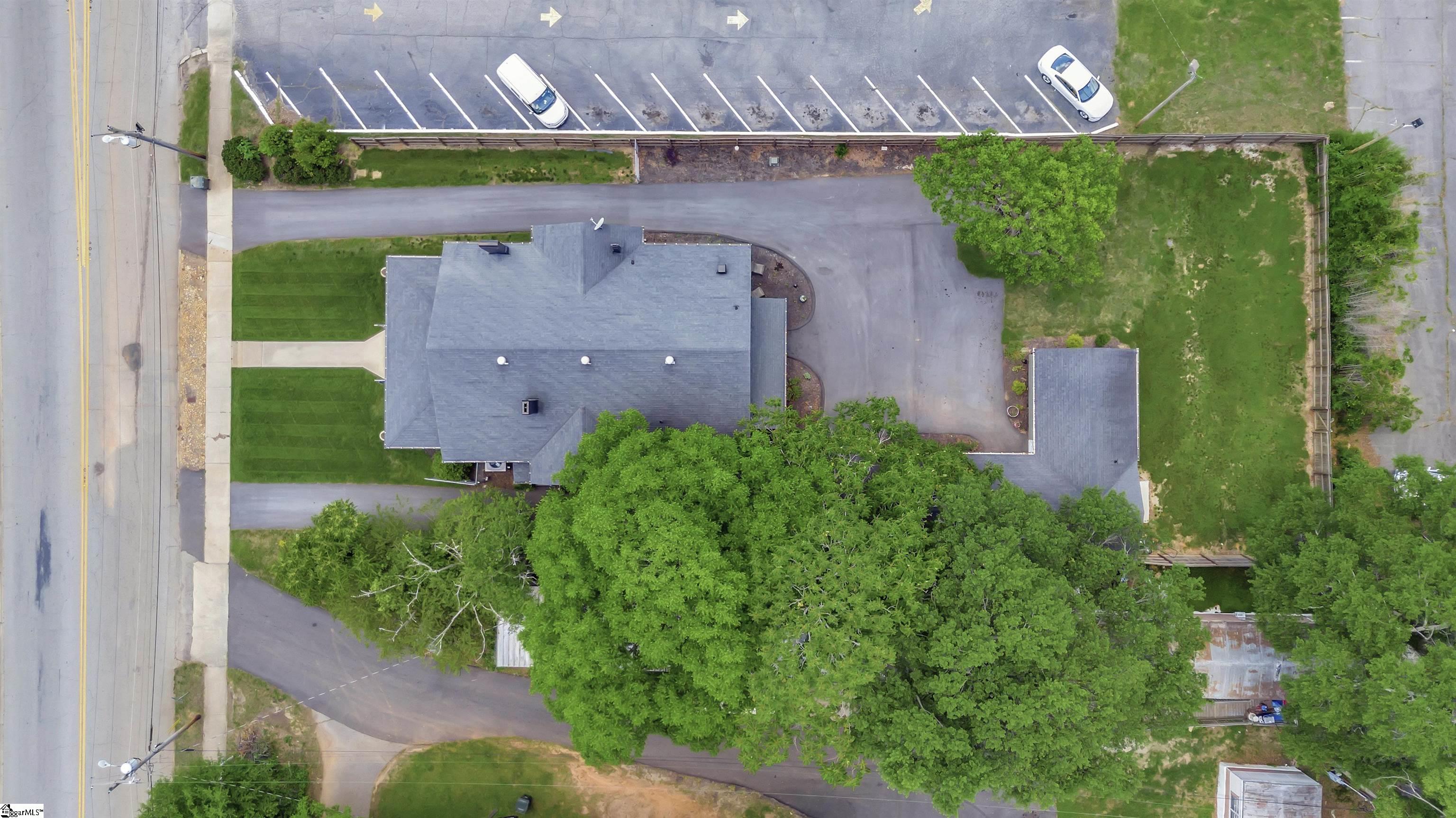 Roof top view of property.