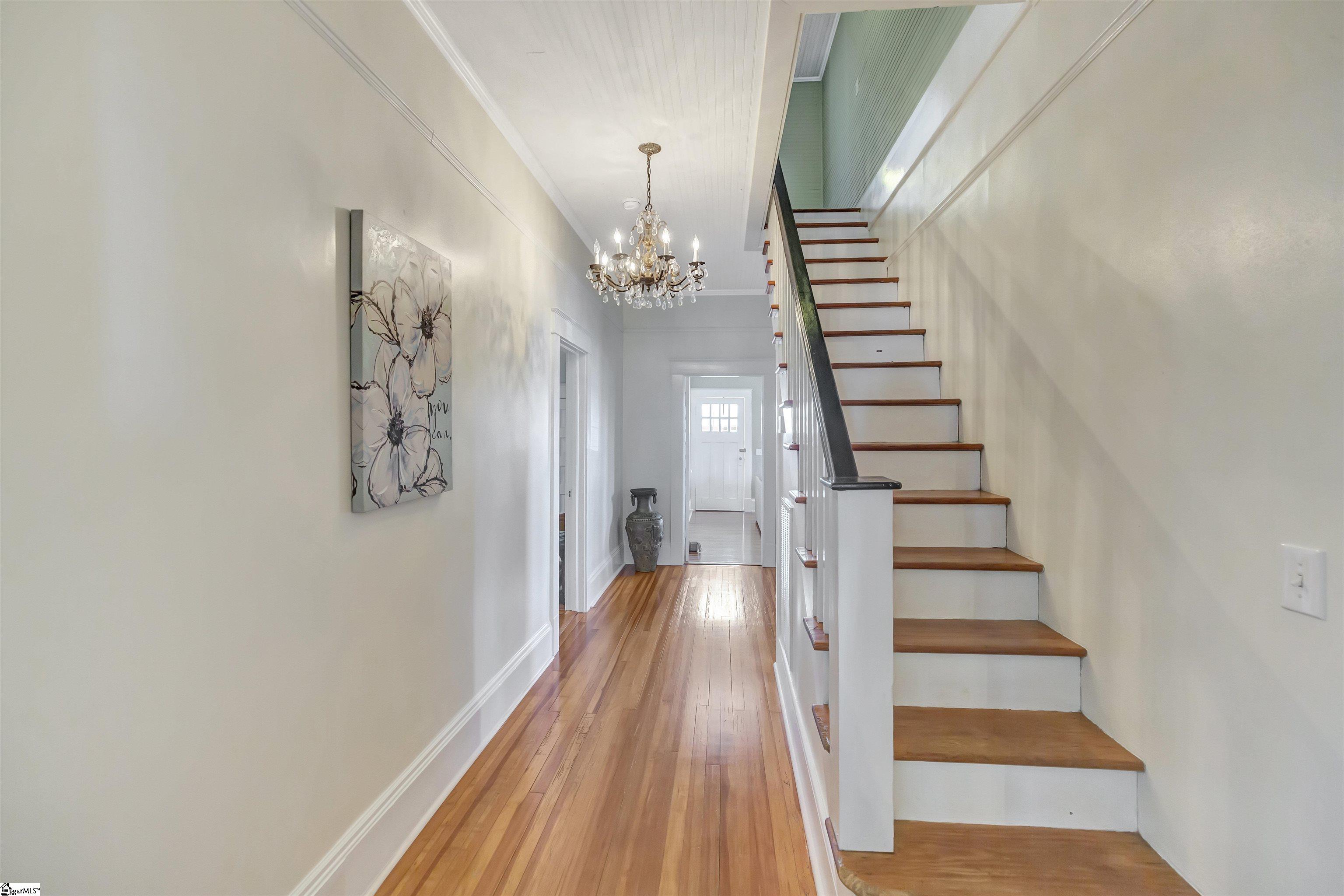 Hallway and stairs between the first and second floors.