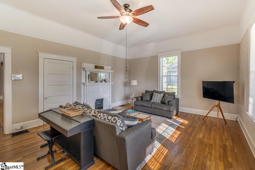 Wood floors throughout.