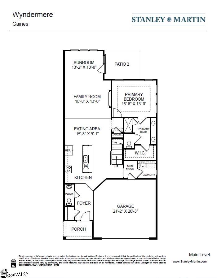Gaines_3 bedroom Floor Plan