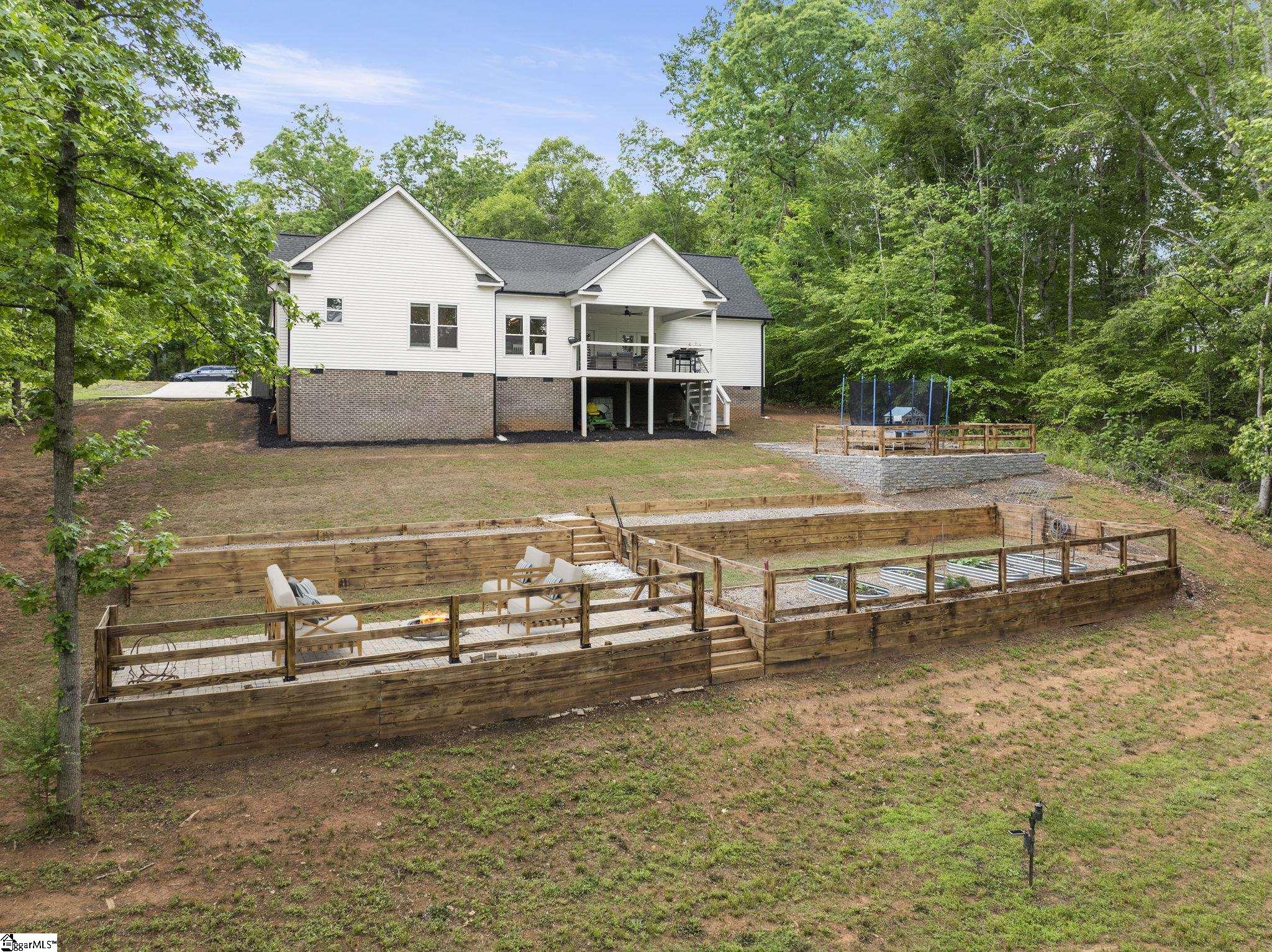Rear yard - Virtually staged