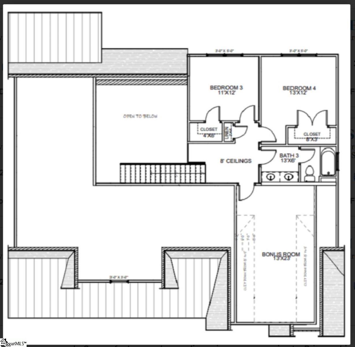 Hampton floorplan- second level.