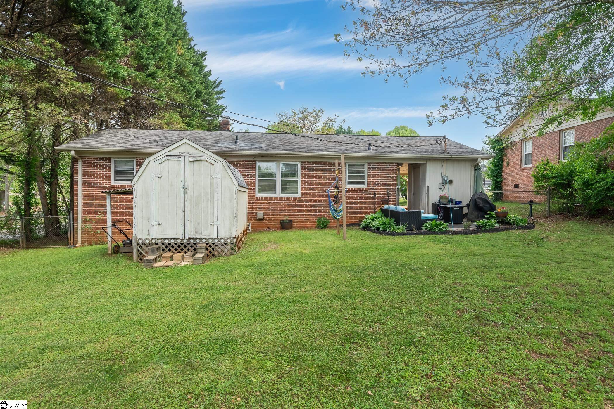 Well Maintained Backyard with shed