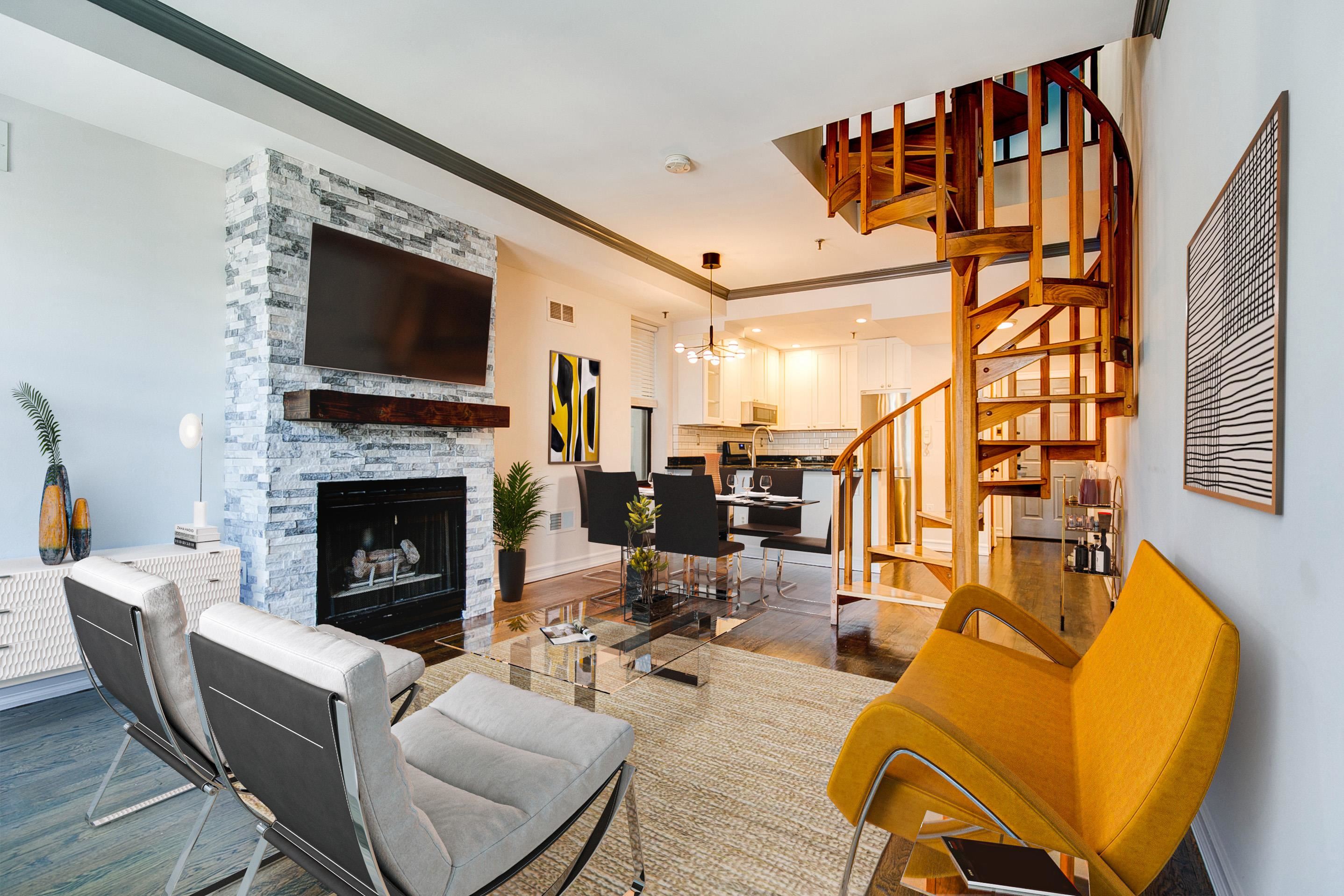 *PRICE IMPROVEMENT*   Unit 4B at 509 Madison Street welcomes you! This duplex home features 2 bedrooms, 1.5 bathrooms, along with a breathtaking private roof deck overlooking Hoboken and the NYC skyline. As you walk in, you're greeted by your kitchen that opens into the dining/living room which hosts a warm gas fireplace. Make your way up the spiral staircase to the second floor which has 2 bedrooms along with a full bathroom and walk-in closet. The private roof deck has approximately 230 square feet of entertaining space. Other amenities include deeded basement storage. Come see what 509 Madison Street has to offer!