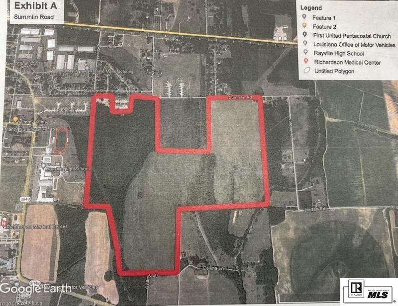 224+- total acres with 142+- leveled irrigated farmland. The farm has 1 turbine well with underground pipe and four risers. The farm is currently leased year to year for cash rent. This property is situated just East of the town of Rayville only 7+- miles from the Holly Ridge Mega Site. The farm has access from Sumlin road and Hwy. 3048 with 3 phase electricity close to the site. There are two known gas pipelines crossing the property. Owner is in the process of having the farm surveyed and a topo done on the property for future development.