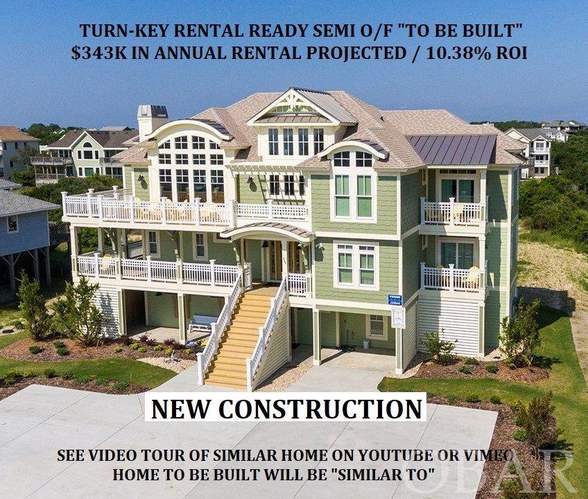 “TURN-KEY” RENTAL READY ELEGANT ESTATE TO BE BUILT NEW CONSTRUCTION 12 B/R, 12.2 BATH HOME TO BE BUILT AT 948 LIGHTHOUSE DR. ON A CORNER LOT OFFERING THE HIGHEST SEMI-OCEANFRONT ELEVATION IN ALL OF WHALEHEAD. PROJECTED ANNUAL REVENUE OF $343K / 10.38% ROI. SISTER HOMES ARE BOOKING 34 RENTAL WEEKS ANNUALLY !! VIDEO TOUR OF SIMILAR HOME (https://vimeo.com/465097925) This home will be sold “Turn-Key Rental Ready” with Unmatched Detail Throughout. Features will include, Premium Furnishings, State-of-Art Electronics, Luxury Bed Linens and Window Treatments, Wall Décor, Fully Equipped Gourmet Kitchen, Dedicated Home Theater, Etc., Etc. From the floor plan, to the coffered ceilings, to the wainscoted and ship-lapped hallways, every amenity in this home will be thoughtfully achieved, to ensure the homeowner will be immersed in luxury and comfort. 1 Year Builder’s Warranty plus 4 Year New Construction American Home Shield Warranty included. Detailed Specs. and Financials available upon request. INTERIOR AMENITIES INCLUDE: Twelve (12) Exquisitely appointed B/R's furnished in rich woods, premium imported linens, and LED HDTVs. Every bathroom offers imported granite topped vanities and Italian Tile spa-inspired showers with Glass enclosures. Living Areas will include Large G/R, D/R., Gourmet Kitchen, Kitchenette, Den/Office, Rec. Rm., and 12 Person Theater. State-of-the-Art Electronics Package throughout, with Solid Bamboo and Italian Tile Flooring and Custom Woodwork Package. Includes Glass Door Elevator to all Floors. EXTERIOR AMENITIES INCLUDES: House is Built to the highest standards with Smart Siding, Lifetime Architectural Roofing, Premium Vinyl Windows and Vinyl Maintenance Free Deck Railings, etc., etc. (Detailed Specs. Furnished upon Request). 1895 SF of Decking w/Ocean Views and Stereo Sound. Outdoor Area includes exquisite Gunite Waterfall Pool w/Wet Decks, Integrated Kiddie Pool, Large Sun Deck, Stereo Sound, Resort Style Pergola, Large 8-Person Hot Tub, Cabana Bar w/Built-in Stainless Grill, Picnic Area, Half Bath, Two Outside Showers, surrounded by an Irrigated Professionally Landscaped Property. PRICE INCLUDES: All Luxury Furnishings, Electronics Package, Lighting Fixtures, Elevator to all Floors, Bed Linens, Window Treatments, Wall Décor, Fully Equipped Gourmet Kitchen w/ Stainless Appliances (2 Dishwasher, 2 Micro., Separate Fridge and Freezer, Double Oven, 6 Burner Gas Cook top, Beverage Center, Icemaker and 2 Sinks). All Bedrooms' have LED HDTV's with Streaming capabilities. Ground Flr. has Rec. Room with Wet Bar, Kitchenette, Pool Table, Commercial "Hotel Style" Icemaker, 4K HDTV, plus 12 Person Theater w/Stadium Seating, 120" Screen with 7.1 Dolby Surround. , 3 Zone HVAC, ADT Security and Tankless HDW’s. Exterior includes: Multi zone Sound System, 10 Car parking, Deck and Pool Furniture. Detailed Specification Sheet and Investment Perspective are available upon request.