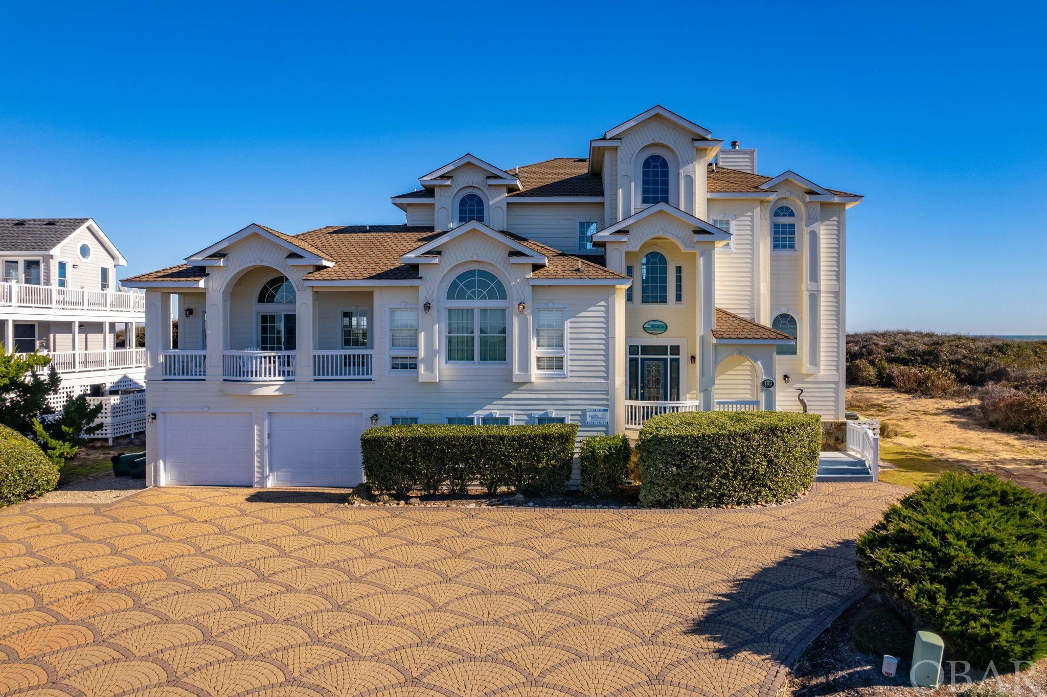 Remarkable oceanfront estate in Pine Island with unobstructed ocean to sound views and vast amenities inside and out. Proven rental history with $379,380 advertised income on the books for 2023.
