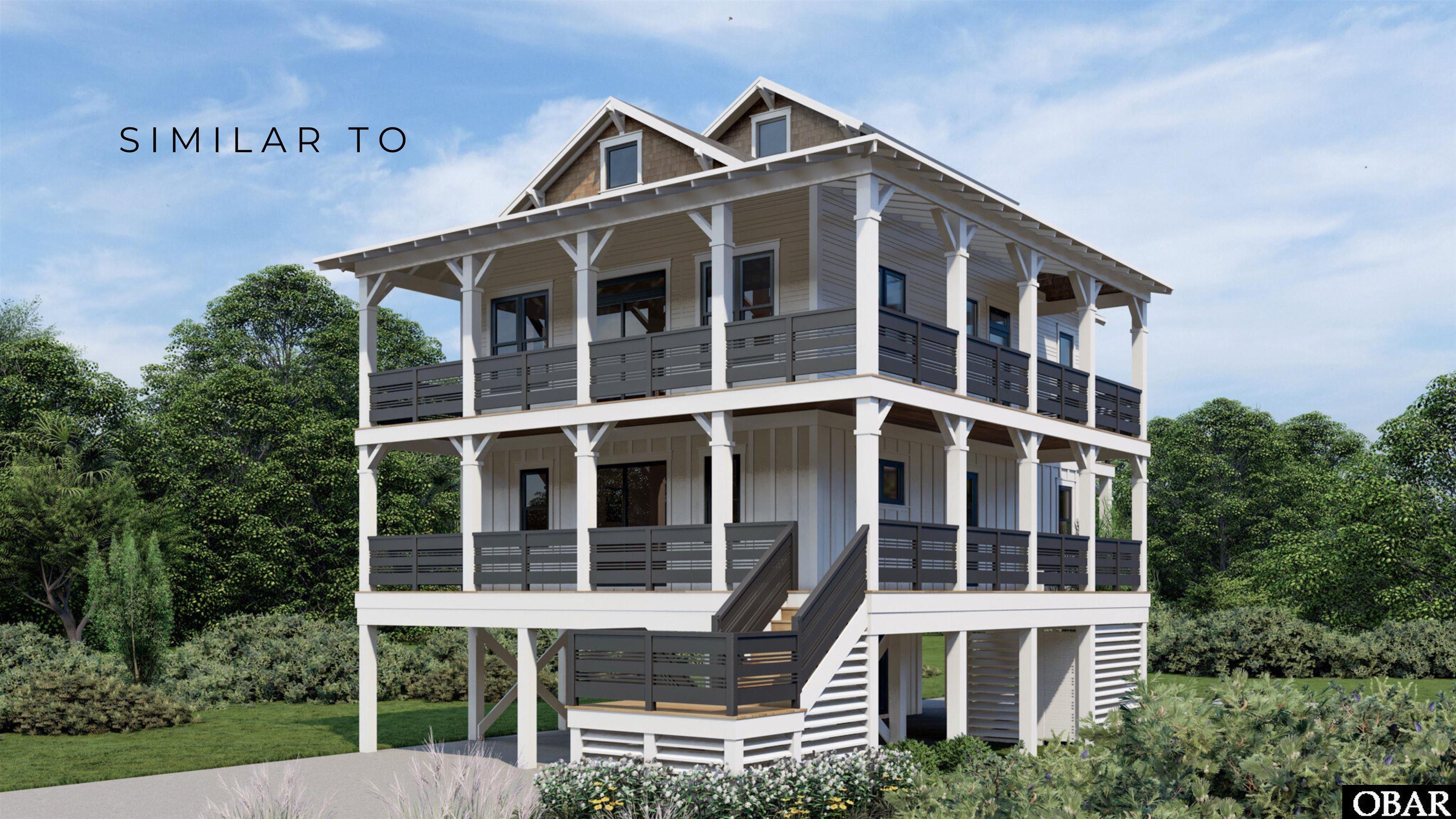 Brand New Construction , with beautiful views of the Atlantic.  This stunning, modern take, on the classic Nags Head beach house, features ocean views from numerous levels, as well as views of the Wright Brothers Memorial.  Four bedrooms, three bathrooms, spacious living area and a third floor loft with private deck with even better views all make this home stand out from the rest. This home will have a fiberglass pool and hot tub for you to enjoy after the beach.  The home will feature LP Smart siding in lap and board and batten style, as well as cedar shakes.  Stainless Steel appliances in the kitchen, Luxury Vinyl Plank flooring throughout, and custom tile showers and baths.  Located just a short walk from the Asheville St public beach access, and in close proximity to all KDH has to offer.  This house will make an excellent investment, second home, or make your dreams come true and live at the beach.