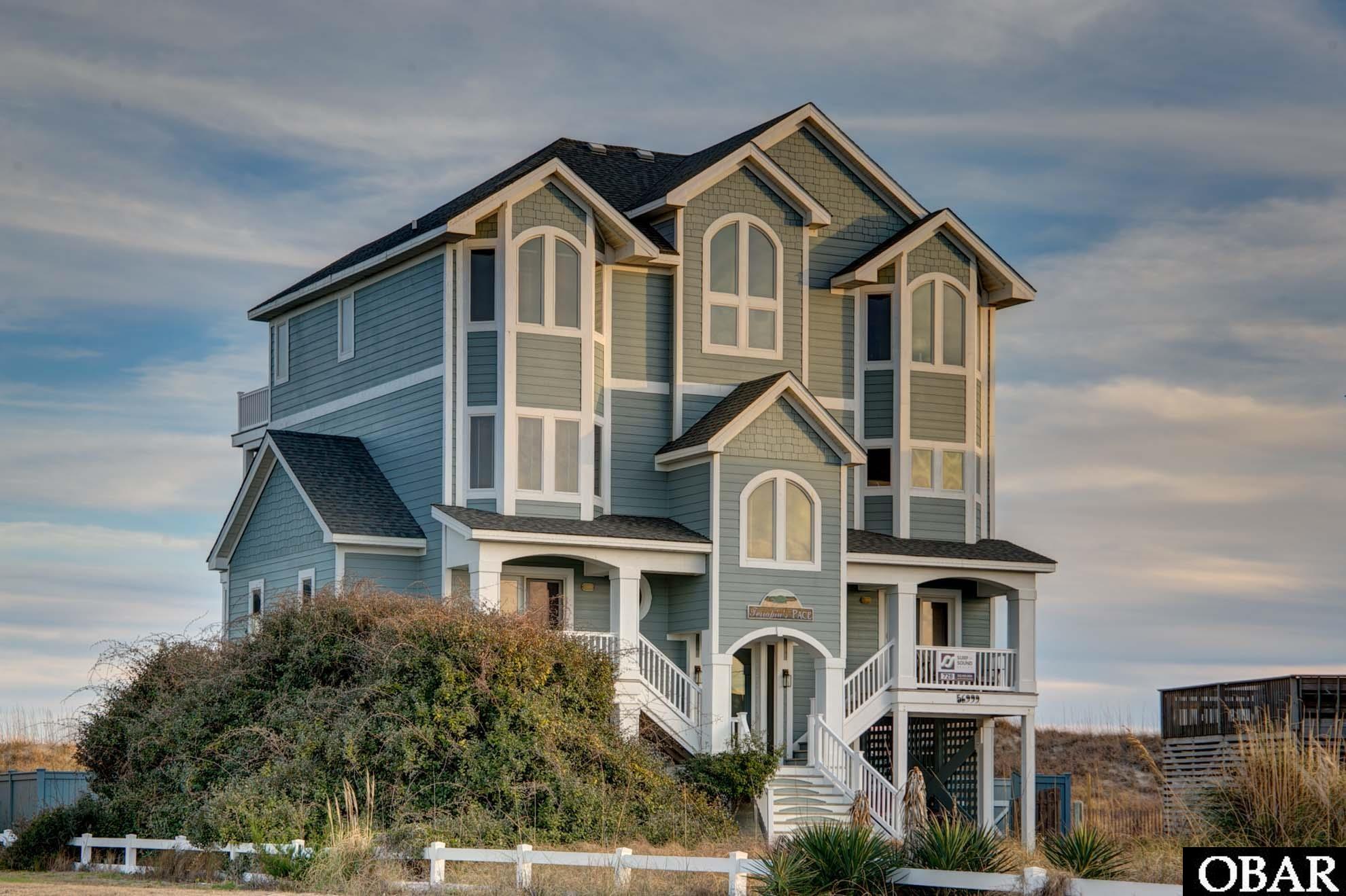 Gorgeous Terrapin's Pace is ready for you to make it your own. Over 27 weeks booked for 2024! Current owner has increased the value of the beautiful home with updates and improvements over the last year and it shows in the Advertised rental income of $260,000+ year to date. Renters love the location and views from this spectacular 8 bedroom/8 bath home. Every bedroom is a master! There are panoramic views of the Hatteras beach from every window and deck with almost 110 feet  along the ocean. The first floor has a great game room with a easy access to the fun pool area. Elevator access here will take you to every floor in the house. Great for guests with mobility issues and grocery/luggage lifting. See the list of all the recent improvements including two new HVAC systems.  Hatteras Village is close to the fishing fleet, fine dining and fun shopping. Hatteras is the premier village on Hatteras Island and this is one of the finest oceanfront's around.