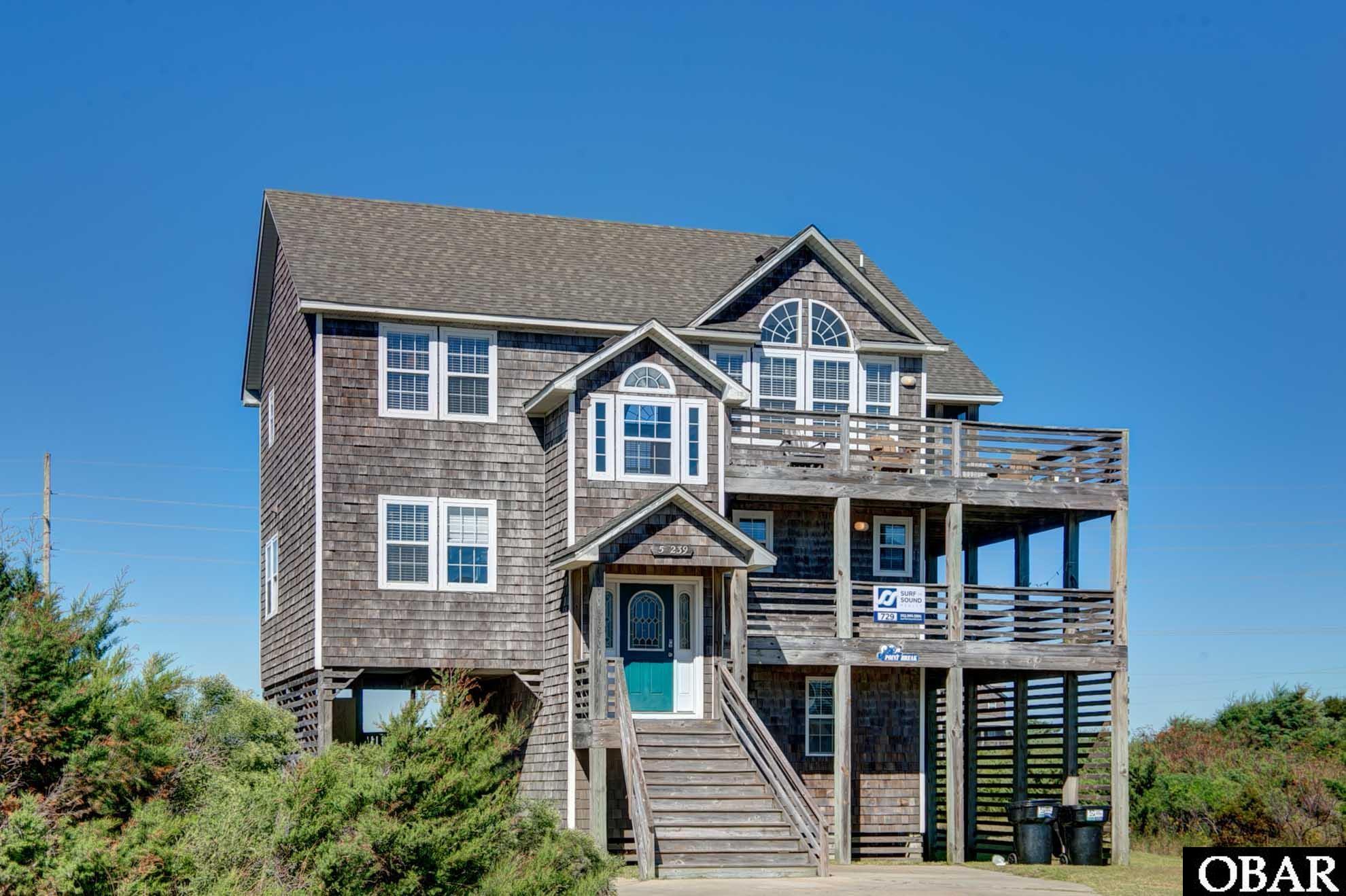 Discover "Point Break," a semi-oceanfront gem in Summerplace Subdivision, Hatteras. This spacious 5-bedroom, 4-bathroom retreat offers a private pool, hot tub, game room, fireplace, and scenic wraparound decks with sound and ocean views. With an impressive 2023 owner income of 72k+ and pre-bookings for 2024, "Point Break" is a guest favorite. Plus, it's just steps from one of the subdivision's beach access walkways. Explore nearby marinas, museums, and top-notch restaurants on the island by bike or golf cart. Your coastal getaway awaits!