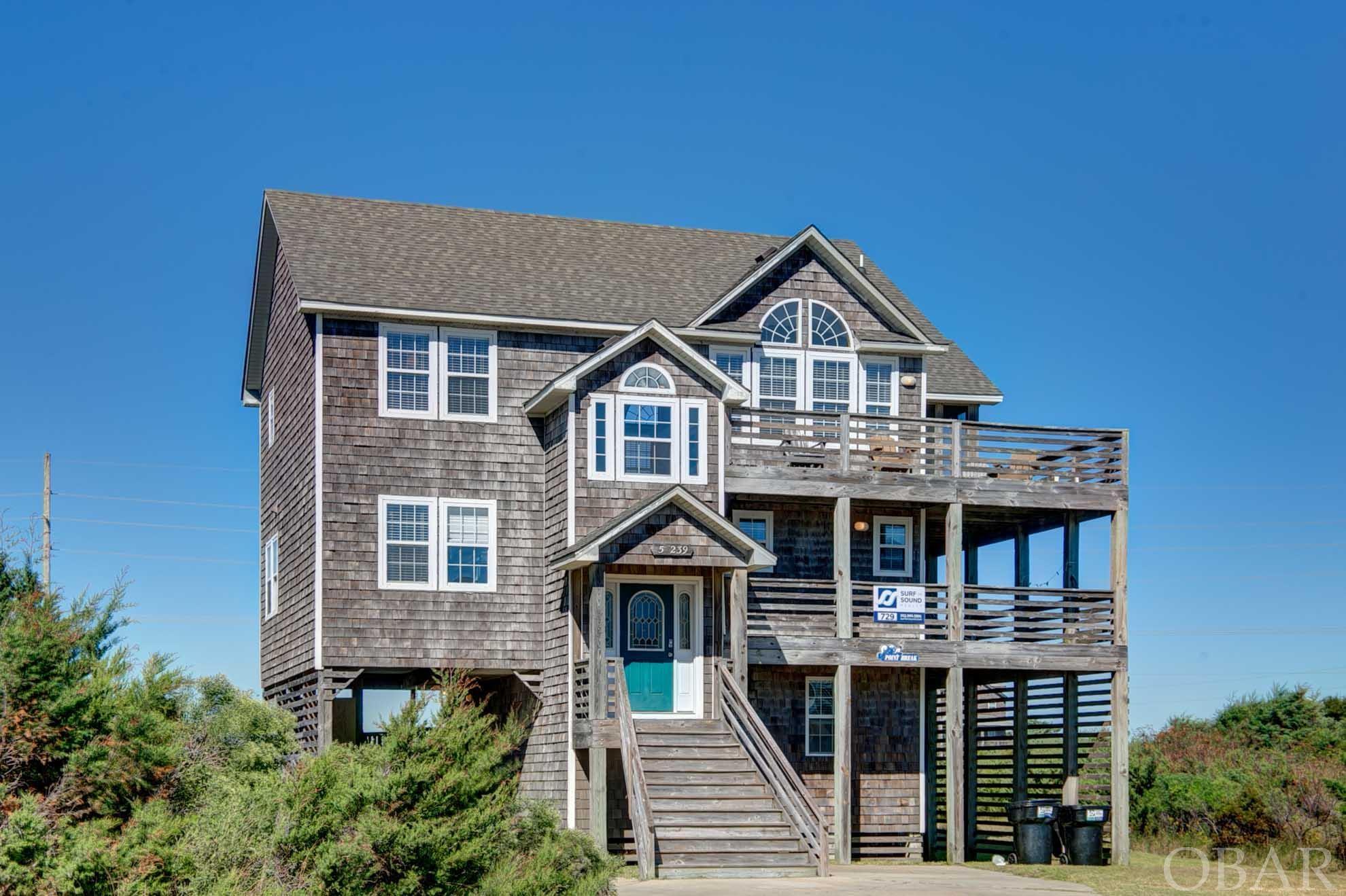 Discover "Point Break," a semi-oceanfront gem in Summerplace Subdivision, Hatteras. This spacious 5-bedroom, 4-bathroom retreat offers a private pool, hot tub, game room, fireplace, and scenic wraparound decks with sound and ocean views. With an impressive 2023 owner income of 72k+ and pre-bookings for 2024, "Point Break" is a guest favorite. Plus, it's just steps from one of the subdivision's beach access walkways. Explore nearby marinas, museums, and top-notch restaurants on the island by bike or golf cart. Your coastal getaway awaits!