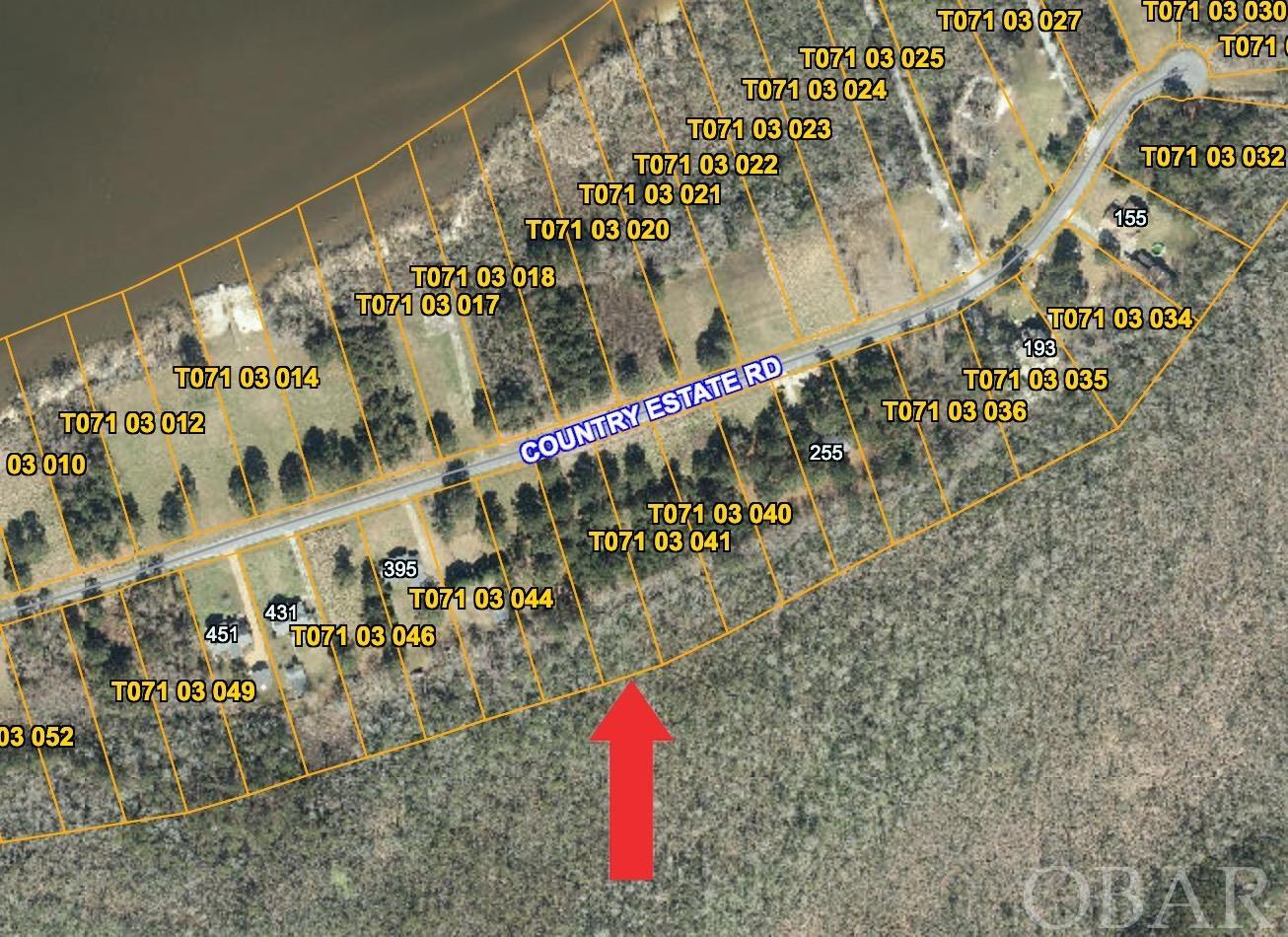 .86acre Lot with views of the Albemarle Sound! Lot is ready to be built upon. Current septic permit approves 3 bedroom house. It is possible to build 4 or 5 bedroom with appropriate septic application. County water and utilities are available. Sound access in the NE corner of the neighborhood is maintained by HOA. Magnificent water views and quaint neighborhood. Terrific opportunity to build your eastern NC semi sound-front dream home at an affordable lot price.