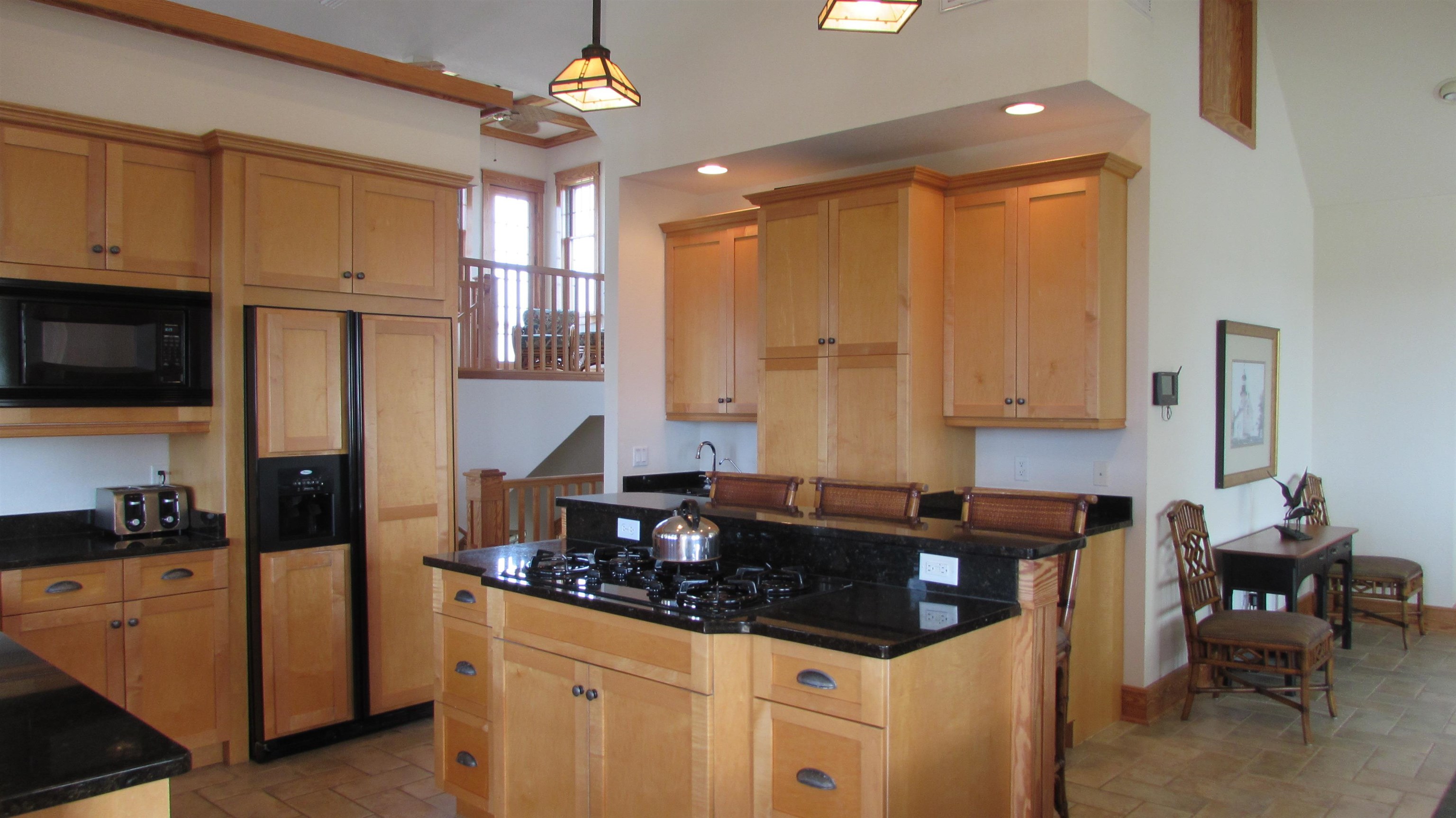 Custom cabinets, hard surface counter tops, tons of storage...