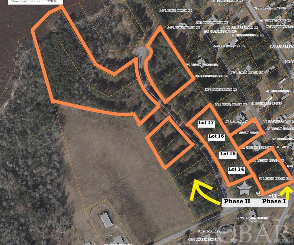 4 Lots, all side-by-side, level and partially-cleared, on a quiet paved road with a cul-de-sac!  Short walk to Sound Front common area with pier!  All 4 lots have been approved for 3BR septic systems (permits expired last year, but county health inspector has inferred re-permitting should be a breeze, also potential to increase permits to 4BR if need be).      Less than 5 miles from the heart of Columbia, on a spectacular point where the Albemarle Sound meets the mouth of the Scuppernong River... and LESS THAN 45 miles from the OBX!      These lots are part of Phase 2 of Legion Woods, a small 19-lot one-road community with only a few houses built so far.      These lots would each make a fantastic homesite on their own, or someone could combine the four for over 1.6 acres of property!      We have these lots listed individually as well, but the Owner prefers to sell them together, which is why he is offering them at a reduced price as a package, compared to the sum of their individual list prices.      This Owner also has 9 more lots, both on Legion Court and on the neighboring Legion Beach Road - all of which are listed for sale, and can be bought in whatever combinations a buyer might want!