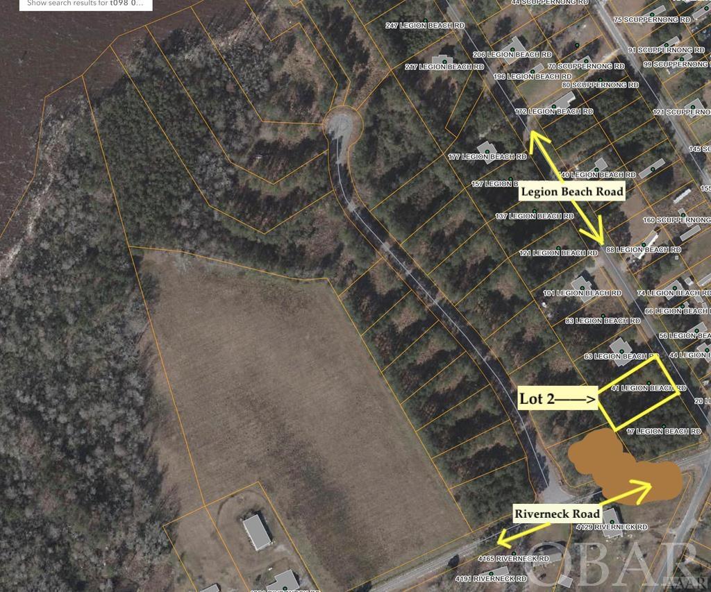 Level Interior Building Lot in Sound Front Community, situated on a scenic point where the Mouth of the Scuppernong River meets the Albemarle Sound!      Legion Woods is only 5 miles from the heart of Columbia, and LESS THAN 45 MILES from the OBX with a fast & easy commute to and from!      Common area on the Sound with a pier, just a short walk from the property! Partly-wooded, with a clearing that was done a few years ago, for a potential building site; 0.41-acre (100x180) and level.      Approved permit for a 3BR septic system (permit expired in 2023).      County water & underground electric available!      *The adjacent lot (to the left of this one) just sold in 2/2024!      **There is a second lot that's 2 lots past this lot (lot 4) that's also for sale - both of these lots are listed at the same price.      ***Ten more lots are also for sale, 2 of which are sound-front, on the next road over, in Phase 2 of Legion Woods; different sizes, different prices... the lots are all listed individually - however, there are groupings of these lots listed together at discounted prices compared to the sum of the individual lots' listed prices.
