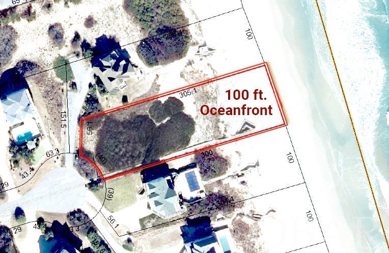 Wide oceanfront lot and stable beach. See survey for set backs and insurance zones