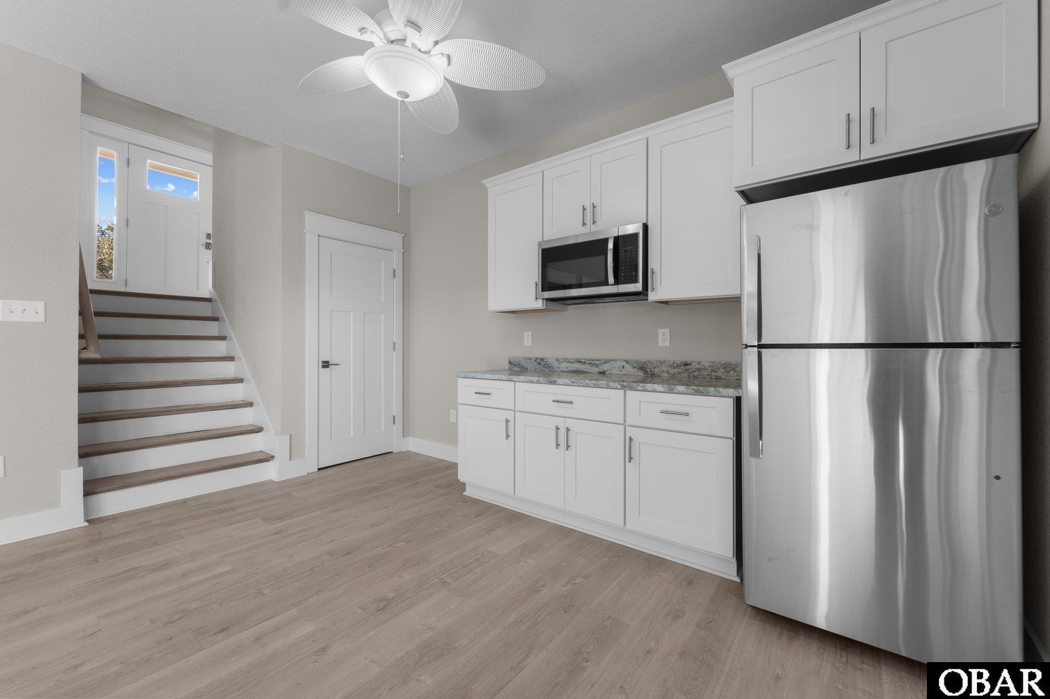 kitchenette on bottom floor living area