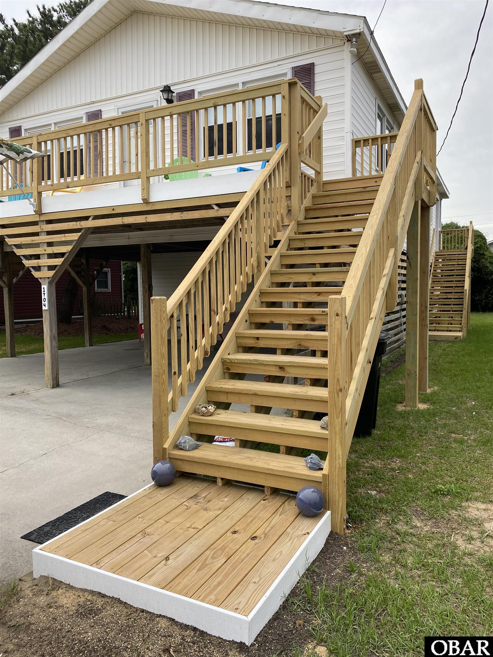 New Stairs and new front deck.