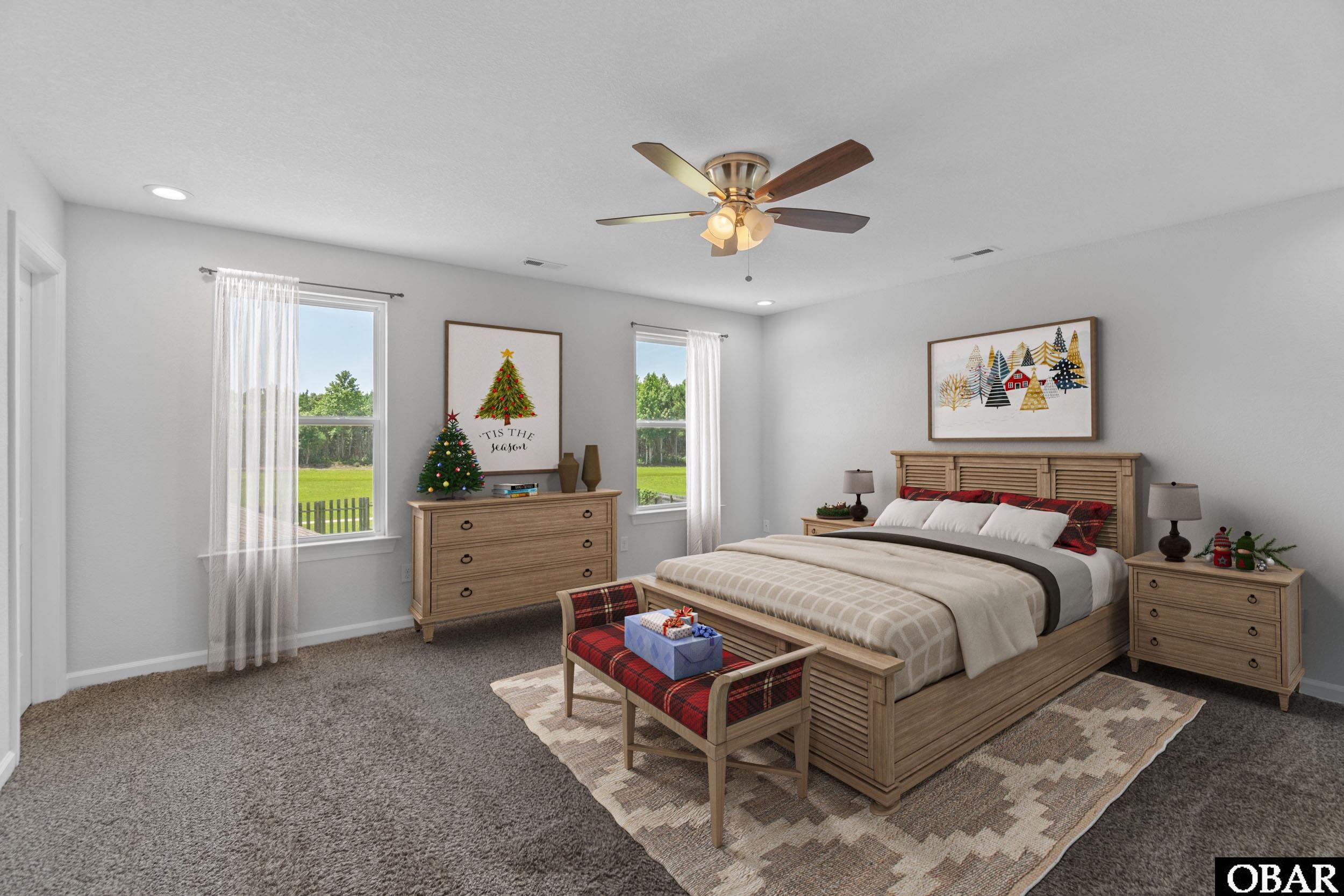 virtually staged bedroom