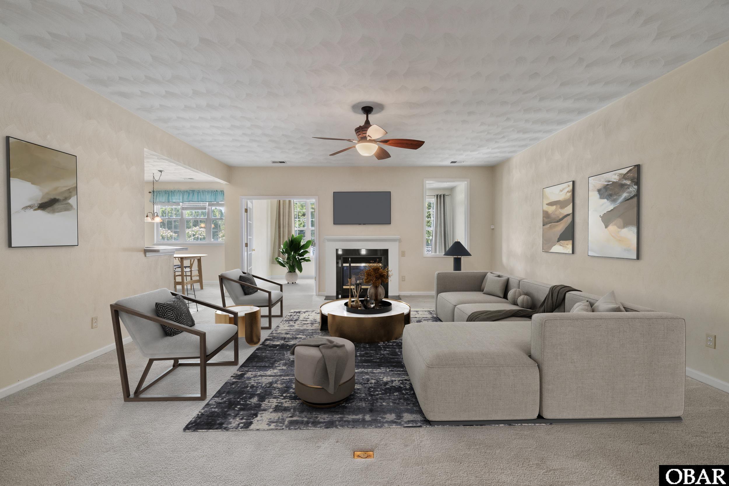 Virtually Staged Living Room