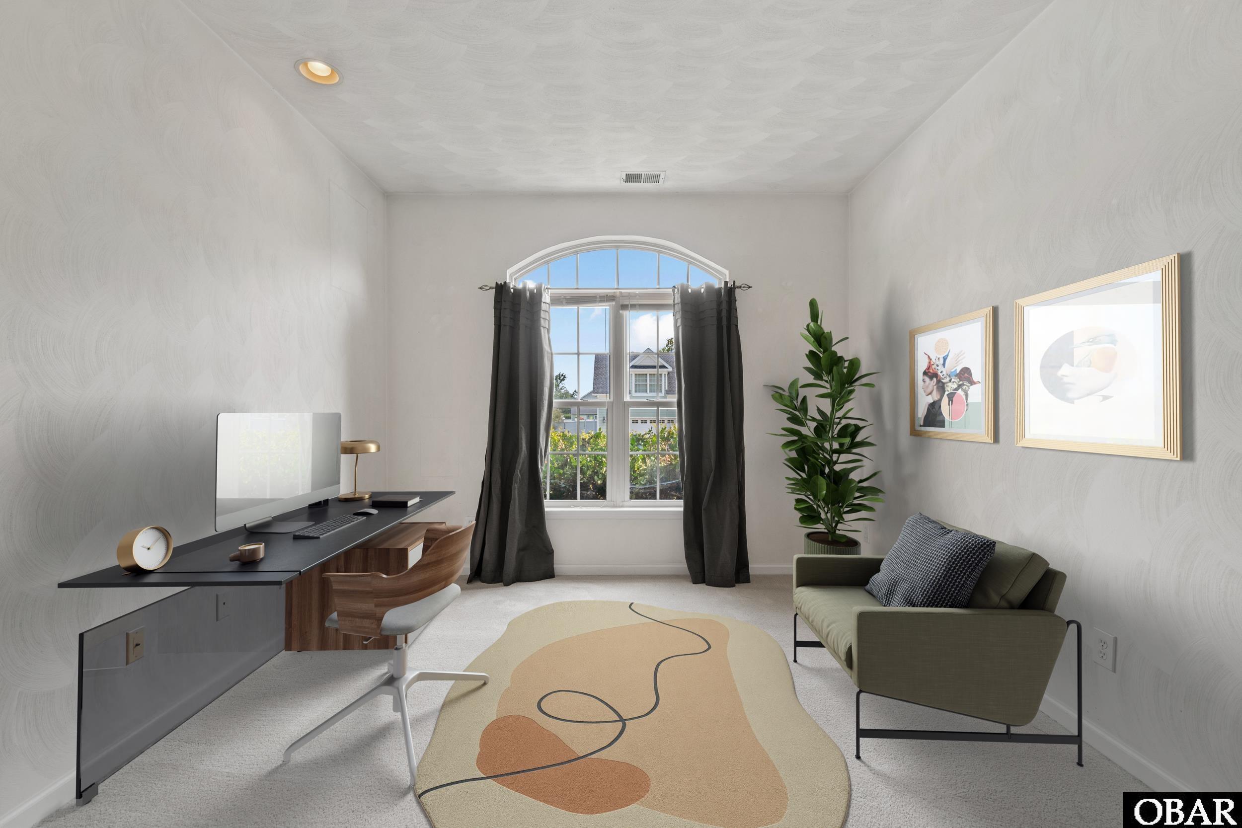 Virtually staged office/flex room