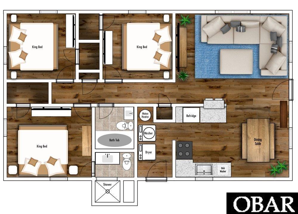 4613 Pompano Court, Nags Head, NC 27959, 3 Bedrooms Bedrooms, ,2 BathroomsBathrooms,Residential,For sale,Pompano Court,127373