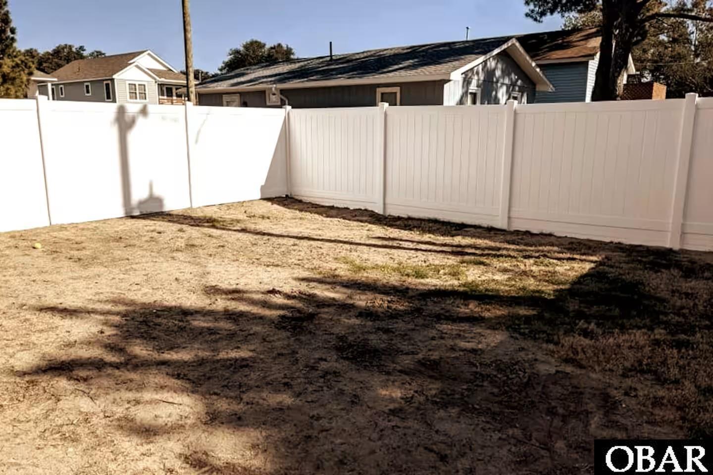 Fenced-in backyard