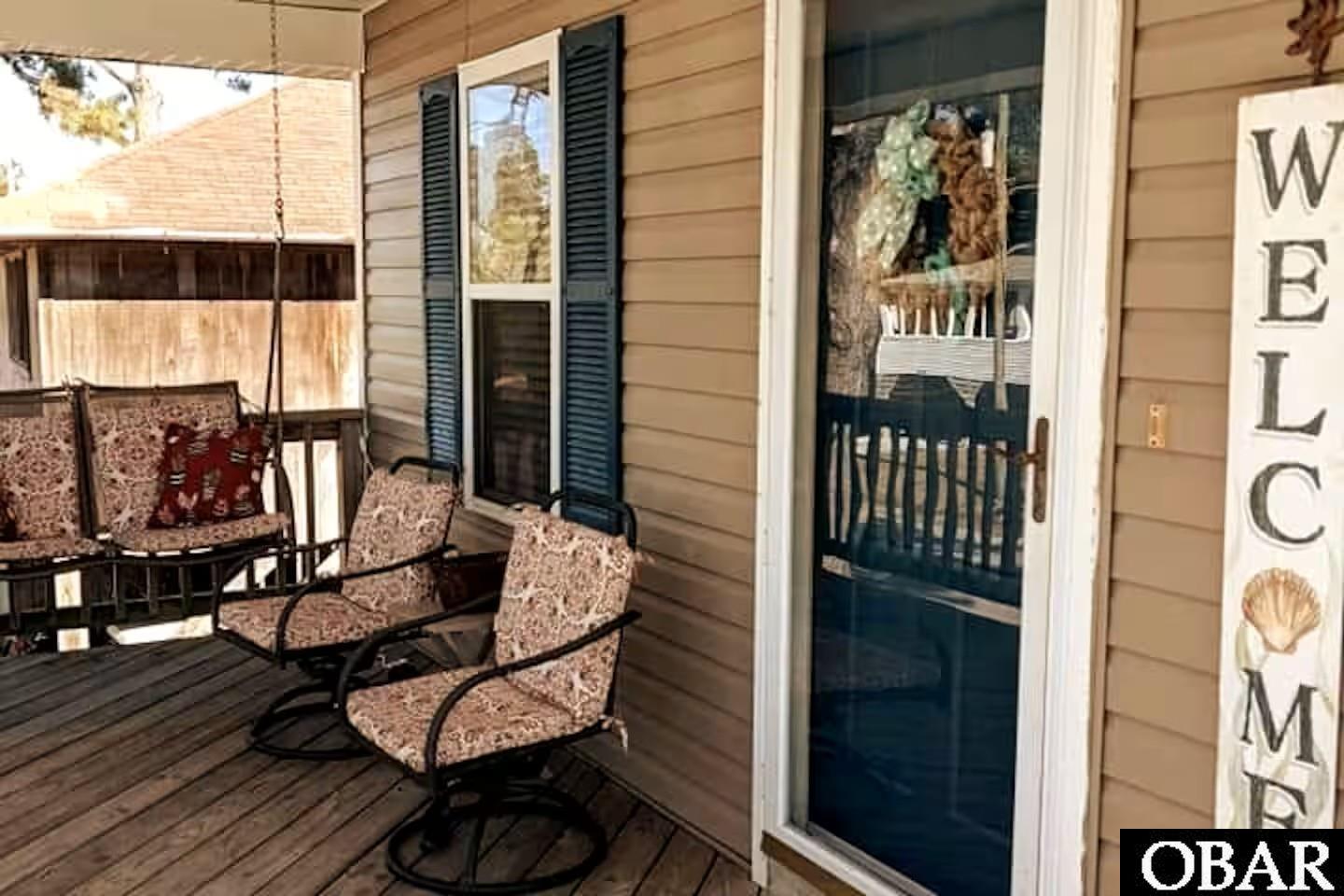 Front porch offers shade all day!