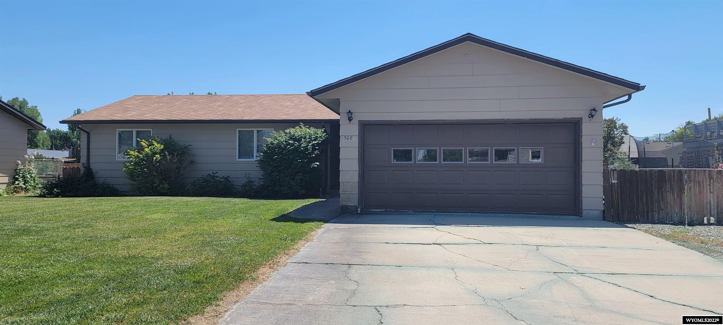 Ranch style home, 1 level, 3 bedrooms, 2 baths, master bath, walk-in closet, nice pantry, covered patio, fenced yard., well/pump with sprinkler system.  House will have a new roof in the next week or so.  House is sold as is, seller will not do any repairs