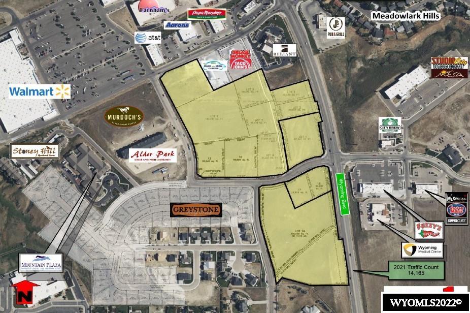BrokerOne Real Estate is pleased to offer for sale this fully-developed commercial lot that is adjacent to Walmart Supercenter in the Mountain Plaza district located in West Casper.  Mountain Plaza, a 50-acre retail and mixed use development, features 25 acres available. Existing pads range in size from 25,635 sf to 140,491 sf and parcels can be combined up to 11 acres. Located in one of the most accessible parts of the city, the parcels in Mountain Plaza benefit from excellent visibility and heavy traffic.