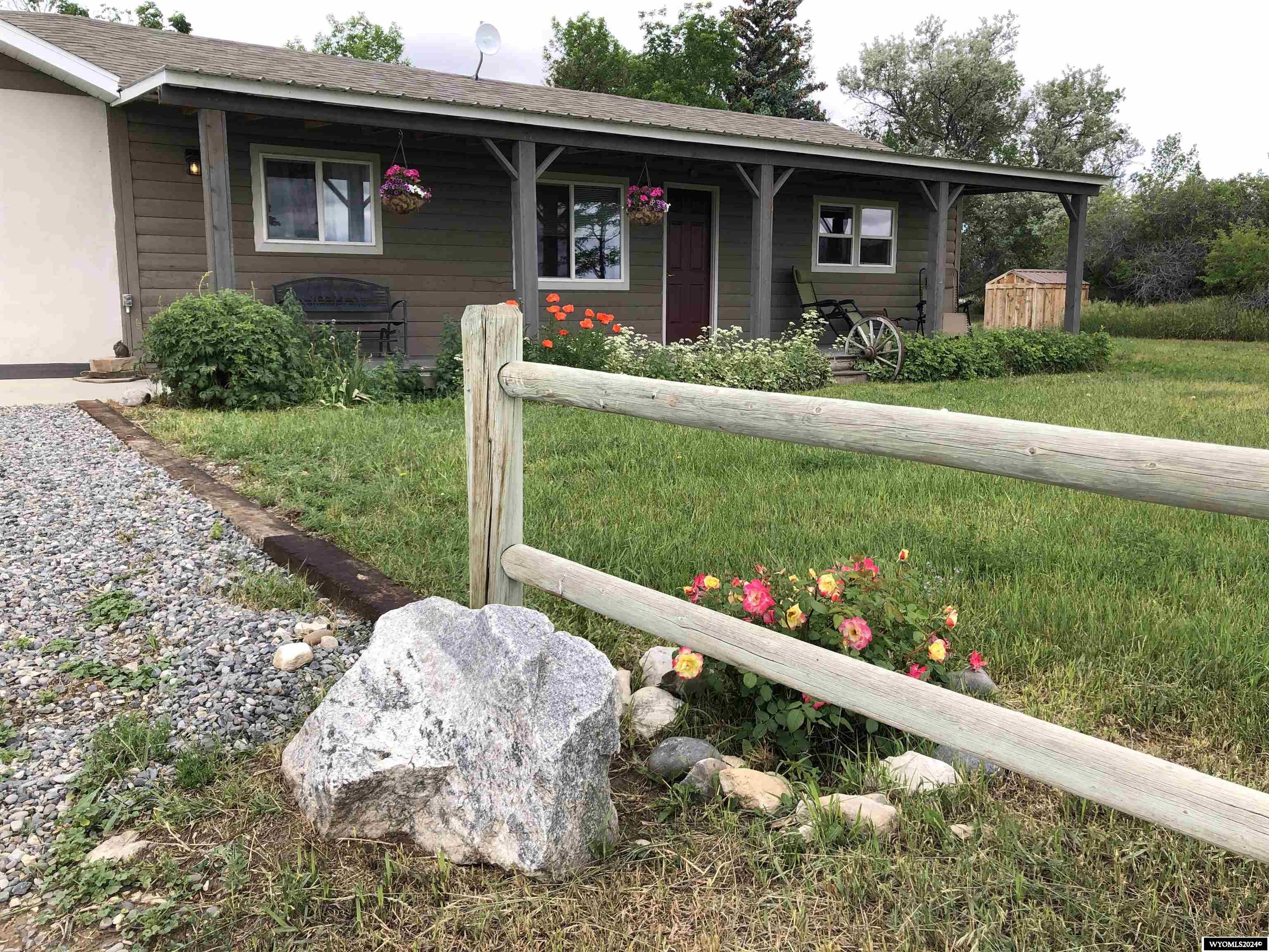 Resting near Heart Mountain, this small ranch offers a slice of Western living! The home has been recently remodeled and updated. It is a charming 1,640 sq. ft, 4 bed, 2 bath home. The seller's have rented it as an Airbnb through the summers. There is a 575 sq. ft. heated shop, 1600 sq. ft. barn with a 480 sq. ft. heated and insulated tack room/office, 800 sq. ft. livestock barn, 2 Ritchie Omni Fount for year around livestock water, and Multiple Paddock System for sorting and animal handling.There are approximately 42 acres of farm ground with around 36 in irrigated hay/pasture. Irrigation water is delivered via pressurized gated pipe completely underground from Heart Mountain Canal. This acreage is fenced for rotational grazing or haying. Located less than 30 minutes from Cody and 20 minutes from Powell you are never too far from all that these communities have to offer. 2251 Lane 9, Home -Alkali Creek Frontage -tankless hot water heater -updated electrical -updated ceiling insulation in March 2024 575 sq. ft. heated & insulated shop with enclosed office 1600 sq. ft. barn with 480 sq. ft. heated Office/Workspace/Hobby Space - heated space is insulated both walls and ceiling, insulated in spring 2024 800 sq. ft. livestock barn -mostly concrete floor and lighting -insulated approximately 36 sq. ft. chicken coop with automatic door opener - 2 Ritchie Omni Fount waters for year around livestock water -Multiple Paddock system for sorting and Animal Handling -Privacy and wind fence along back of corral area