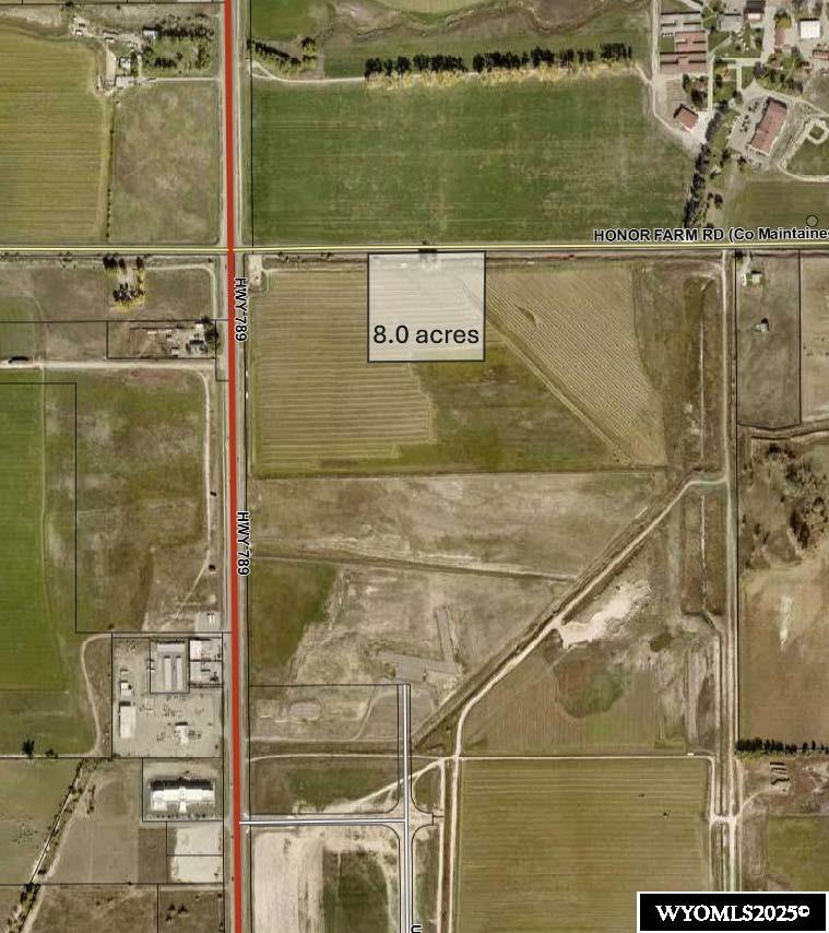 Large Commercial lot in Eastern Shoshone Business Park.  Located in the north end of the Eastern Shoshone Business Park, adjacent to Honor Farm Road, this 8.0 acre parcel is available for Commercial development.  This premium site will be located near shopping, dining and medical options and is available to be connected to city utilities.  Current zoning allows for a variety of commercial development options: whether you’re looking to build a hotel, restaurant, retail shopping center, or some other commercial development.  Purchase is contingent on survey and replat approval by City of Riverton.  Contact David Kellner at 307-851-4629 for more details.