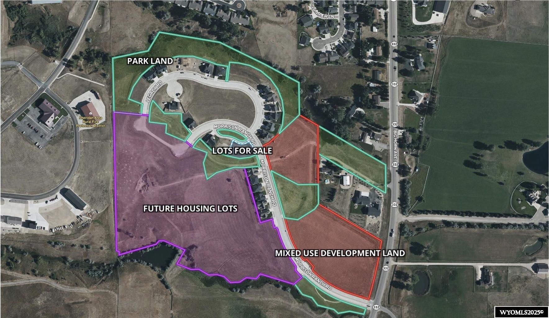 Rare opportunity to acquire the Morrison Ranch development, a highly desirable location that combines immediate sales potential with long-term growth. The property includes 2 ready-to-sell lots, over 29 acres of undeveloped land, and approximately 11.5 acres of natural open space. With breathtaking mountain views and close proximity to town, Morrison Ranch is an ideal setting for new home construction in one of the fastest-growing counties in the state. The development also offers diverse future possibilities, including valuable high-traffic frontage along Big Horn Avenue and nearly 30 acres of residential development potential. Whether you're seeking ready to sell inventory, large-scale residential expansion, or mixed-use development, Morrison Ranch delivers both immediate returns and a  strong opportunity for continued growth. Its combination of location, scale, and flexibility makes this a truly unique investment opportunity.