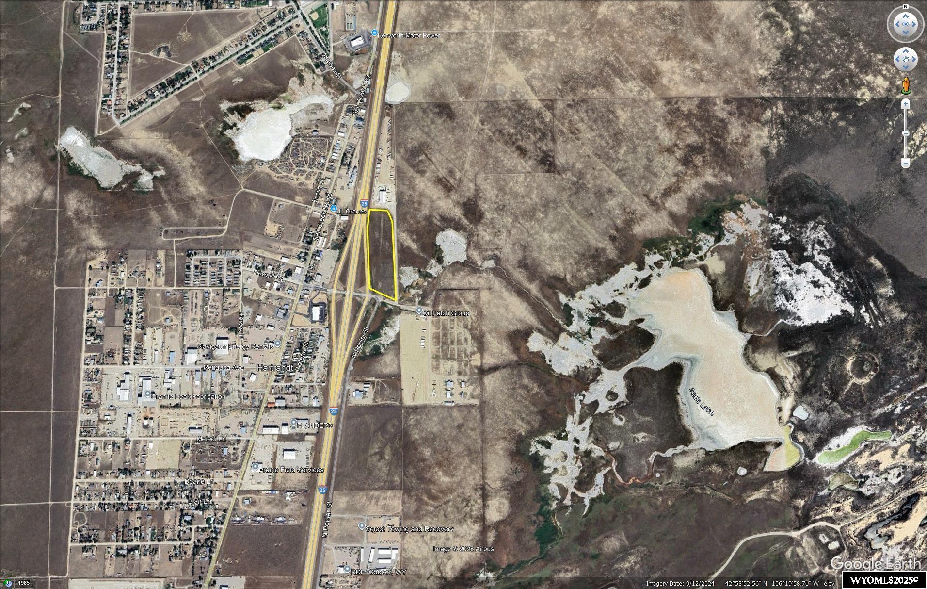 Property is adjacent to the New Loves Travel Stop located off of I-25 Exit 191. The property is close to the Ford Center & Wyo Sport Ranch. Exit 191 is one of two exits to the city of Bar Nunn and one of  five exits to the City of Casper, Wyoming.